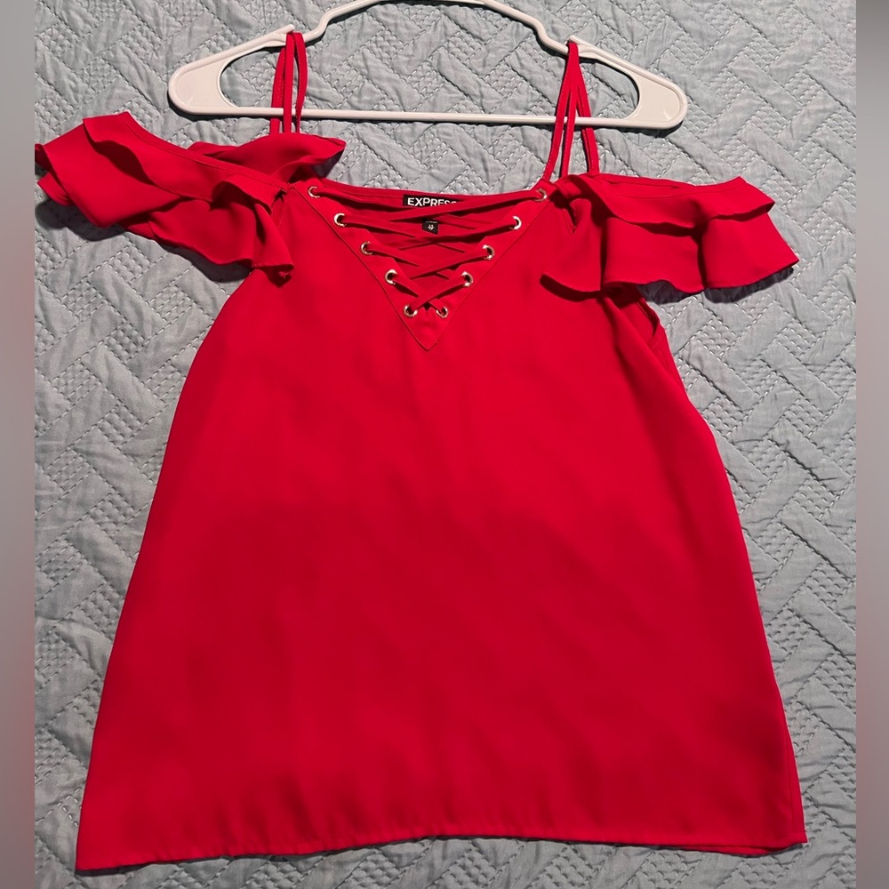 Express strapped off-the-should blouse